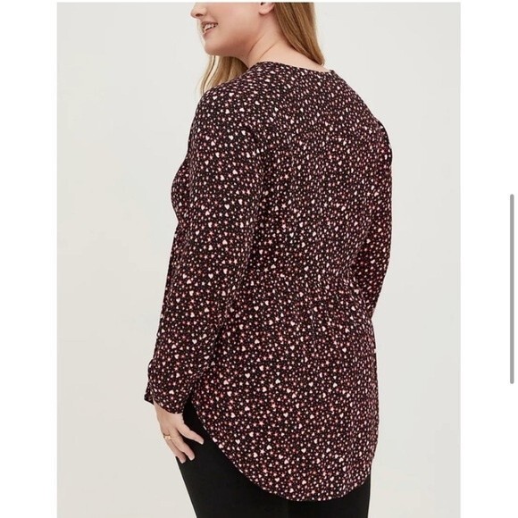 Torrid Emma Babydoll Rayon Slub Lace Trim Tunic Top 6X - Picture 3 of 15